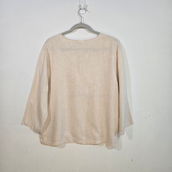 Hot Cotton By Marc Ware Women's Linen Boho Style Top. Size Medium - Picture 6 of 7